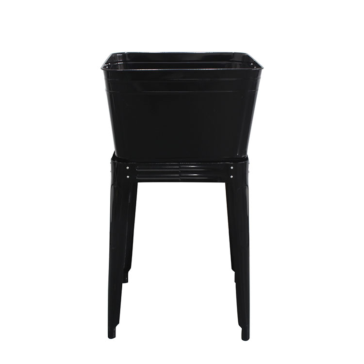 Wholesale black metal steel champagne bucket with stand