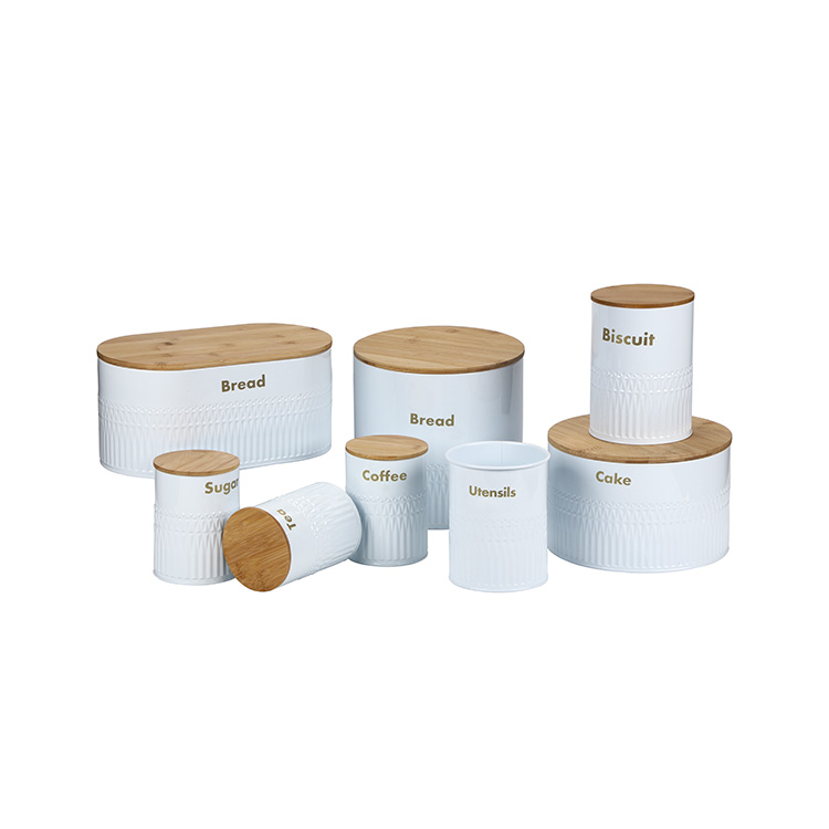 Large Bread Box Sugar Tea and Coffee Storage Set of 3 Canisters Cake biscuite Sto