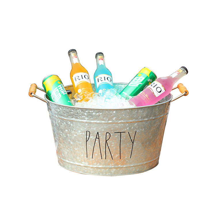 Galvanized Ice Metal Beverage Tub WinevBeer Bottle Bucket