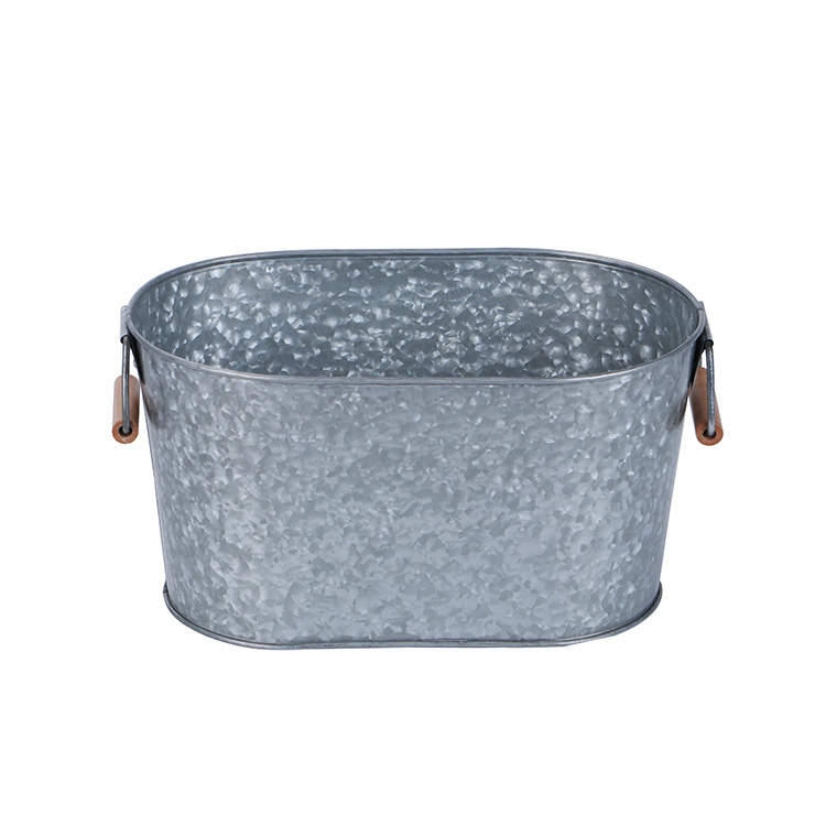 Portable Oval Outdoor Galvanized colder drinker ice beverage party tub