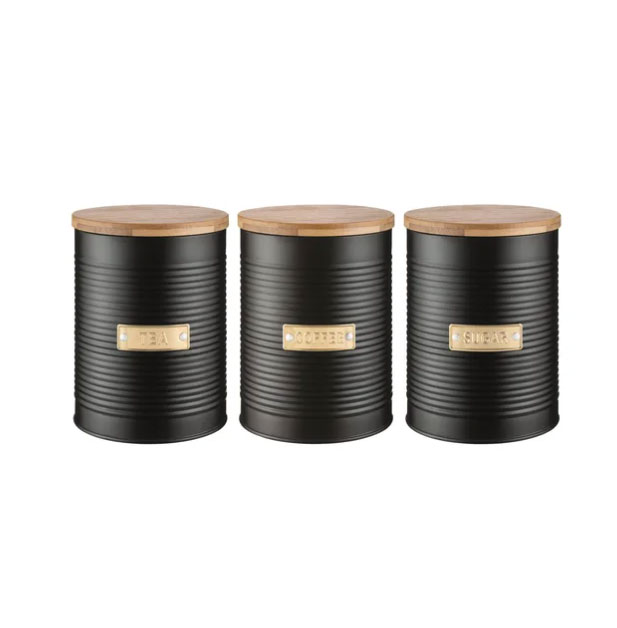 3 Piece Coffee Tea Sugar canister sets