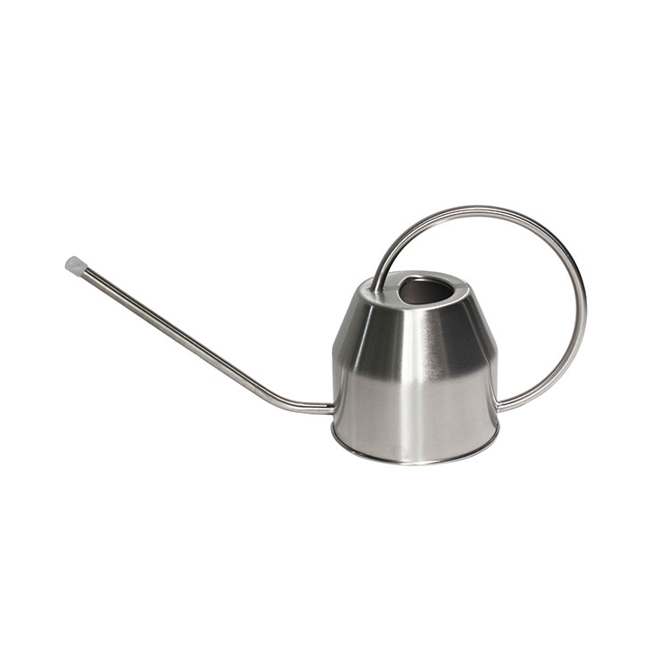 Watering Pot with Handle and Long Spout 1.5L Stainless Steel Metal Watering Can