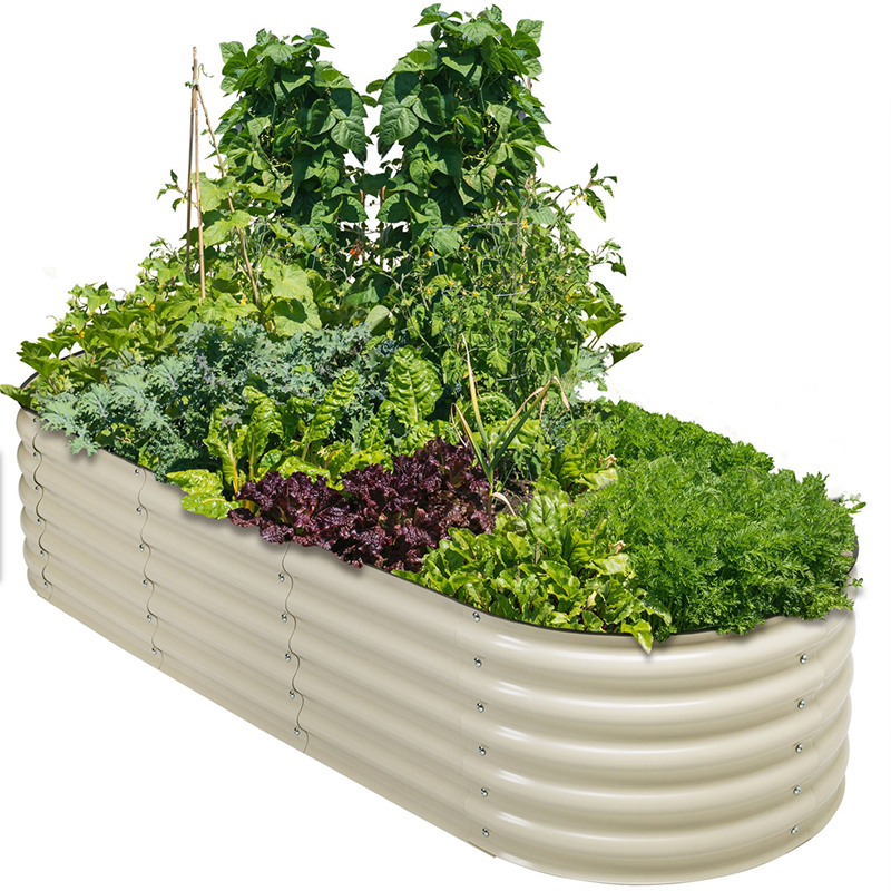Outdoor Garden Planter Box Modular Metal Raised Garden Bed 