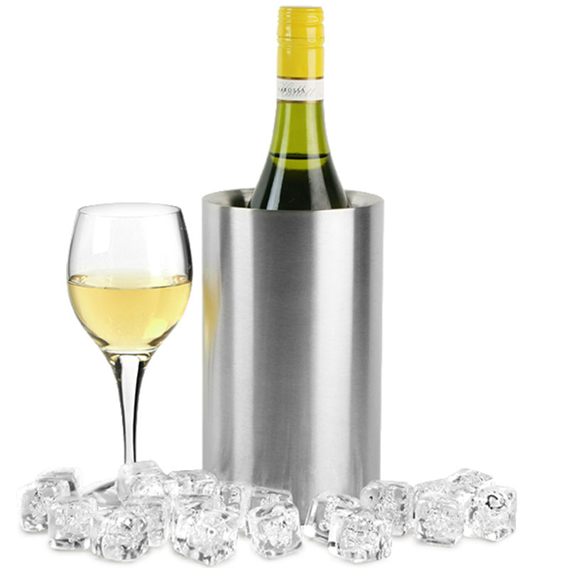 Stainless Steel Double Walled Wine Bottle Chiller Wine Cooler Ice Bucket