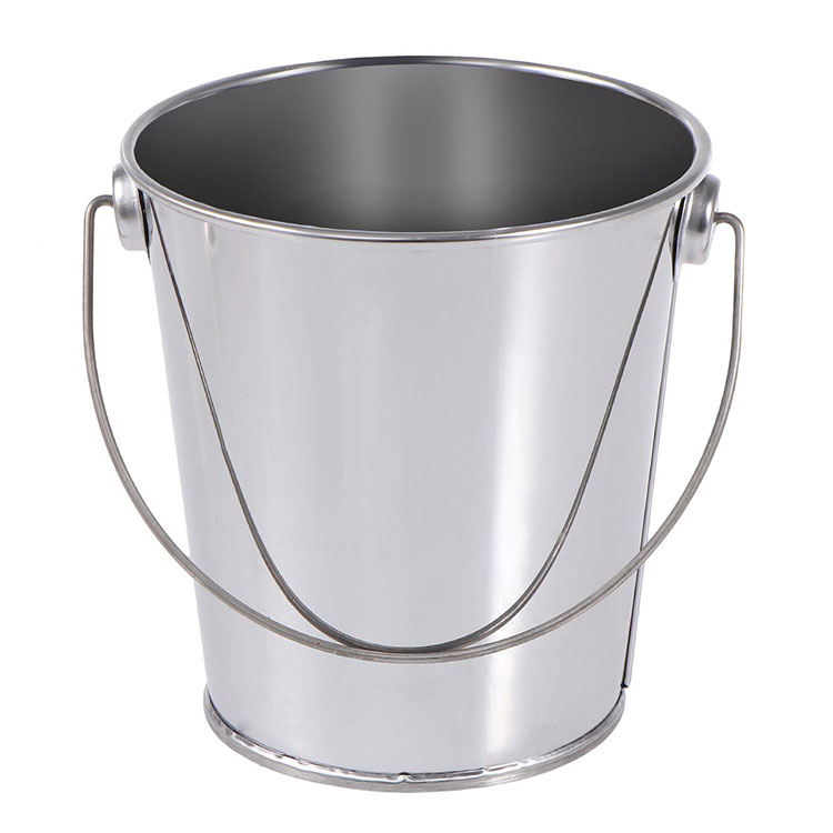 Stainless Steel American-Style Fries Bucket Snacks Fried Chicken Metal Bucket Mini Food Container Ice Bucket 