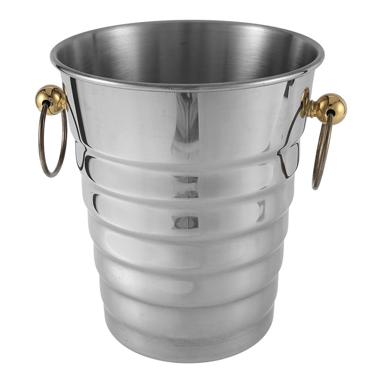5L Stainless Steel Thick Threaded Champagne Bucket Bar Supplies Champagne Cooler