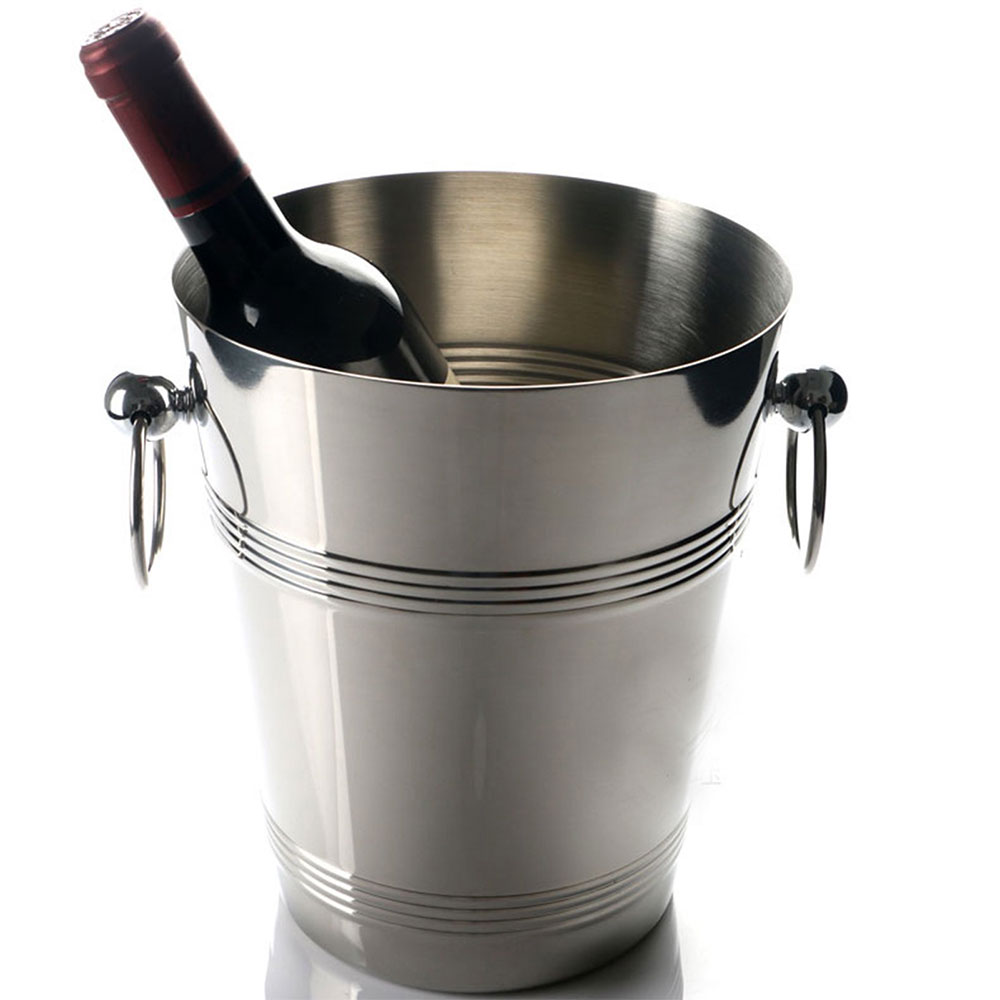 Large Capacity Stainless Steel 3L/5L Ice Bucket Lightweight Keeps Cold Bar Champagne Bucket for Club