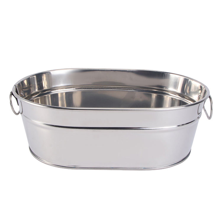 Portable Metal Galvanized Steel Oval Cooler Beer Wine Ice and Drinks Champagne Buckets Container Beverage Tub