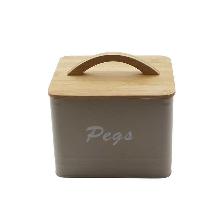 Modern Farmhouse Metal Peges Storage Container Box Tin For Kitchen Garden