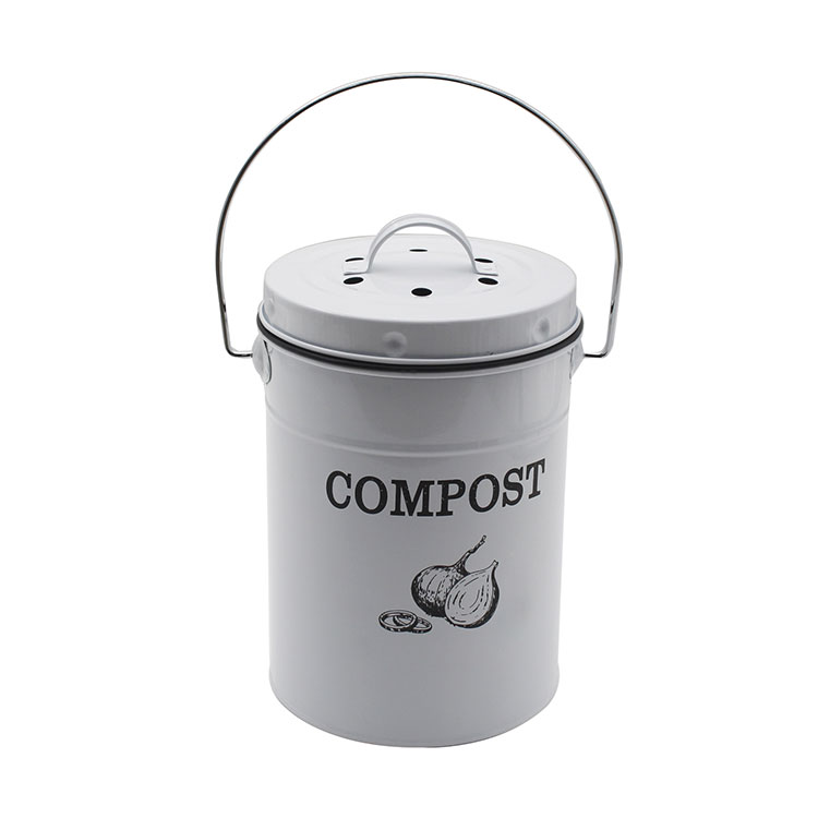 1.0 Gallon Indoor Kitchen Countertop Compost Bin Countertop Composter Container C
