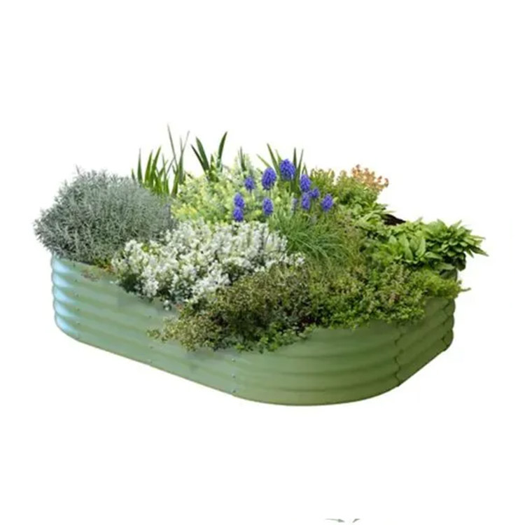 Vegetable Herbs Flower Outdoor Patio Garden Yard Metal Raised Garden Bed Modern E