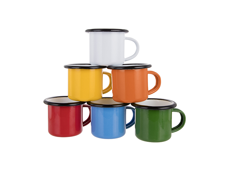 3oz 100ml Travel Metal Enamel Mug Camp Drinking Coffee Tea Cups Set for Outdoor C