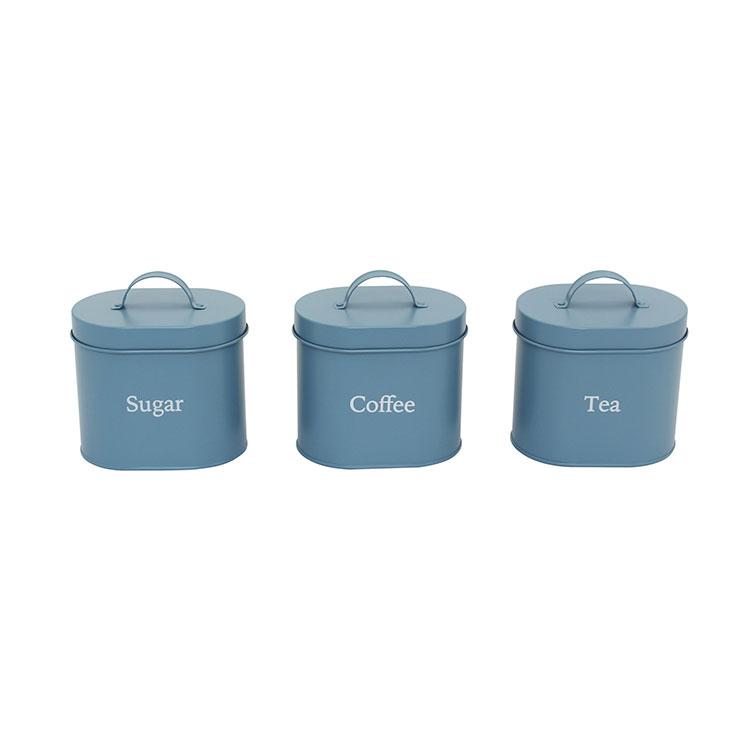 Food Grade Metal Storage Jar Kitchen Food Storage Containers Set Sugar Coffee Tea