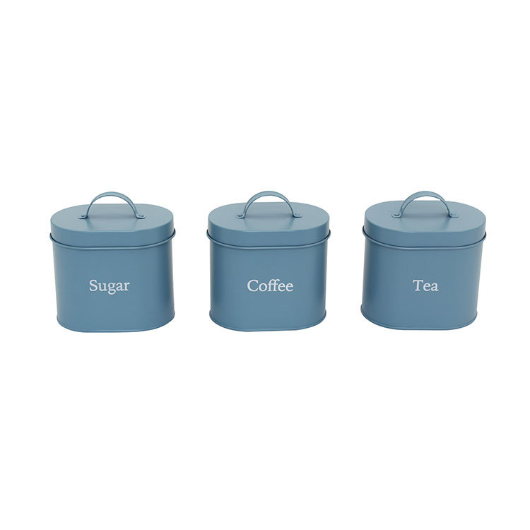 Food Grade Metal Storage Jar Kitchen Food Storage Containers Set Sugar Coffee Tea Canister Set For The Kitchen Storage With Lid