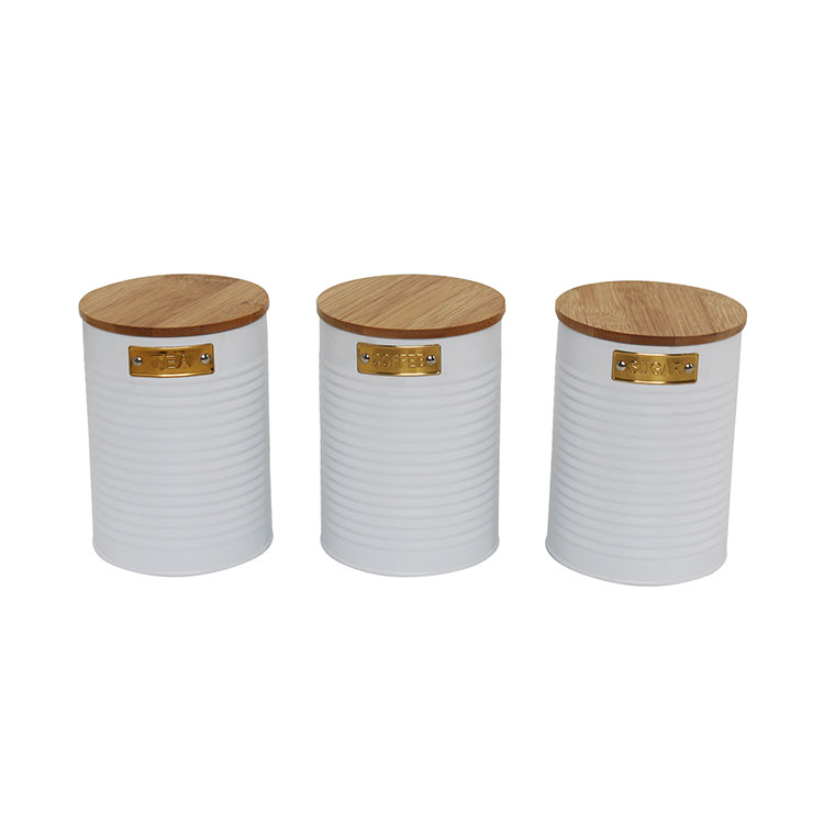 Food Grade Metal Custom Food Container Tea Coffee Sugar Storage Jars Canisters Sets For The Kitchen Storage