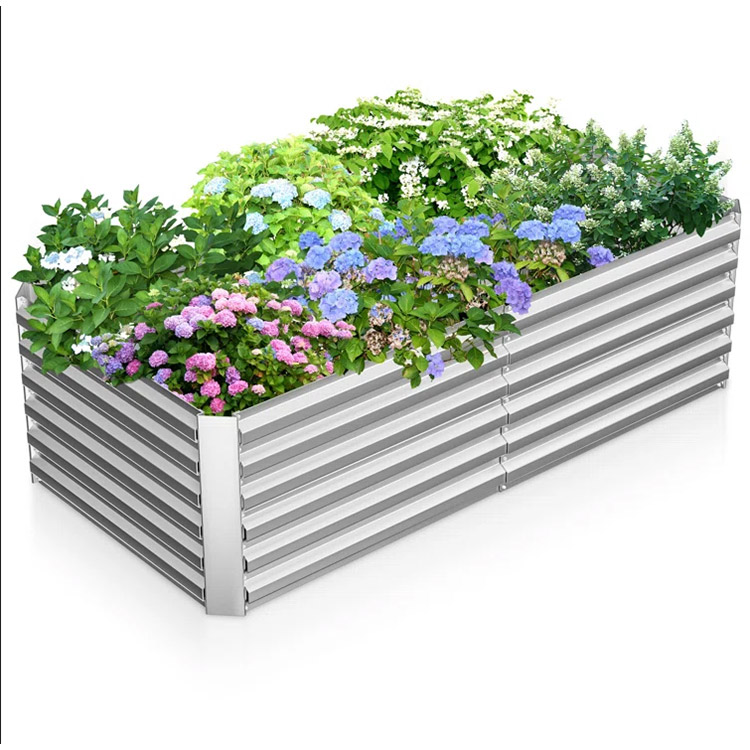 Modular vegetable elevated raised garden bed planter Box metal flower bed Garden raised planting bed for Home