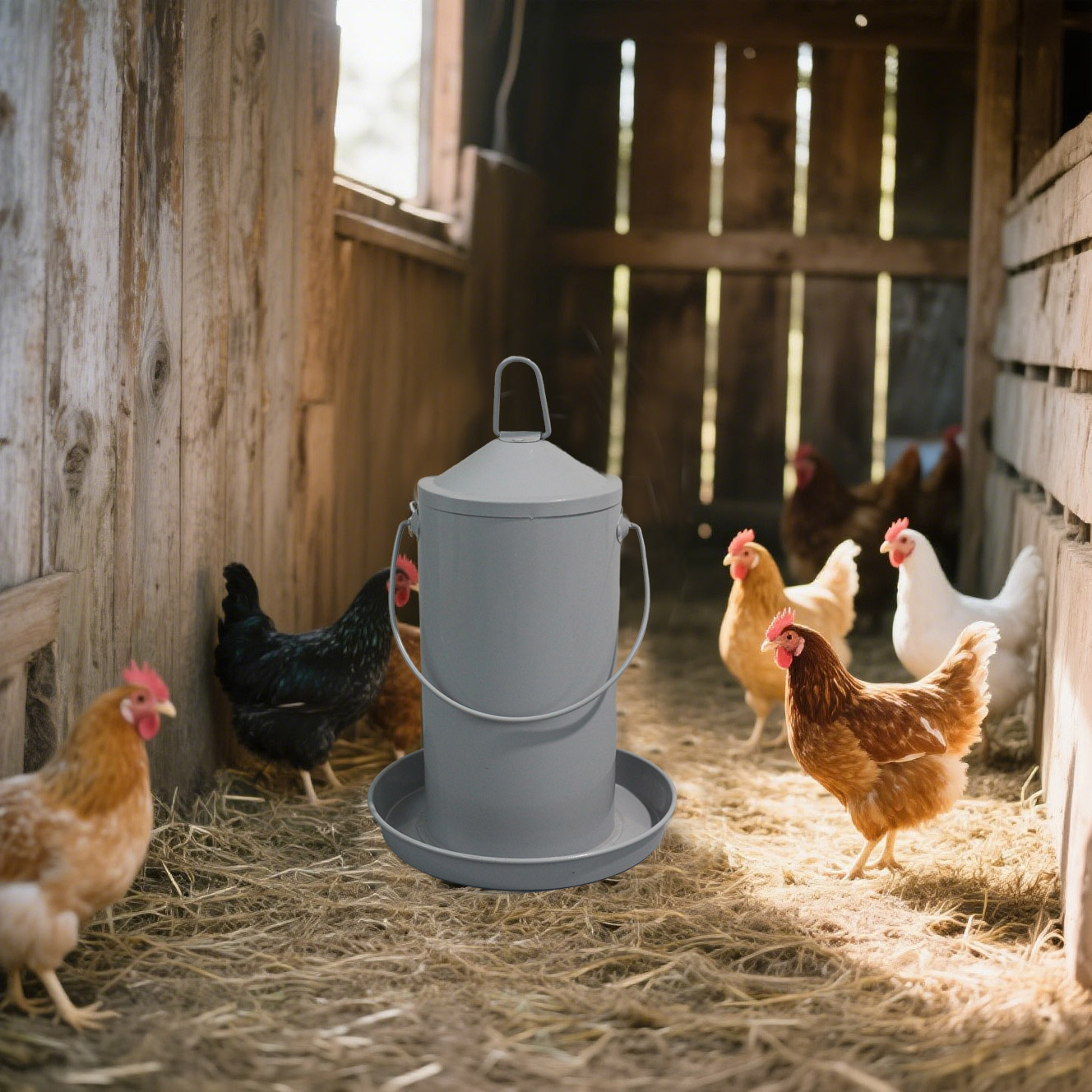 Metal Chicken Waterer – Durable, Hygienic & Efficient Poultry Drinking System 