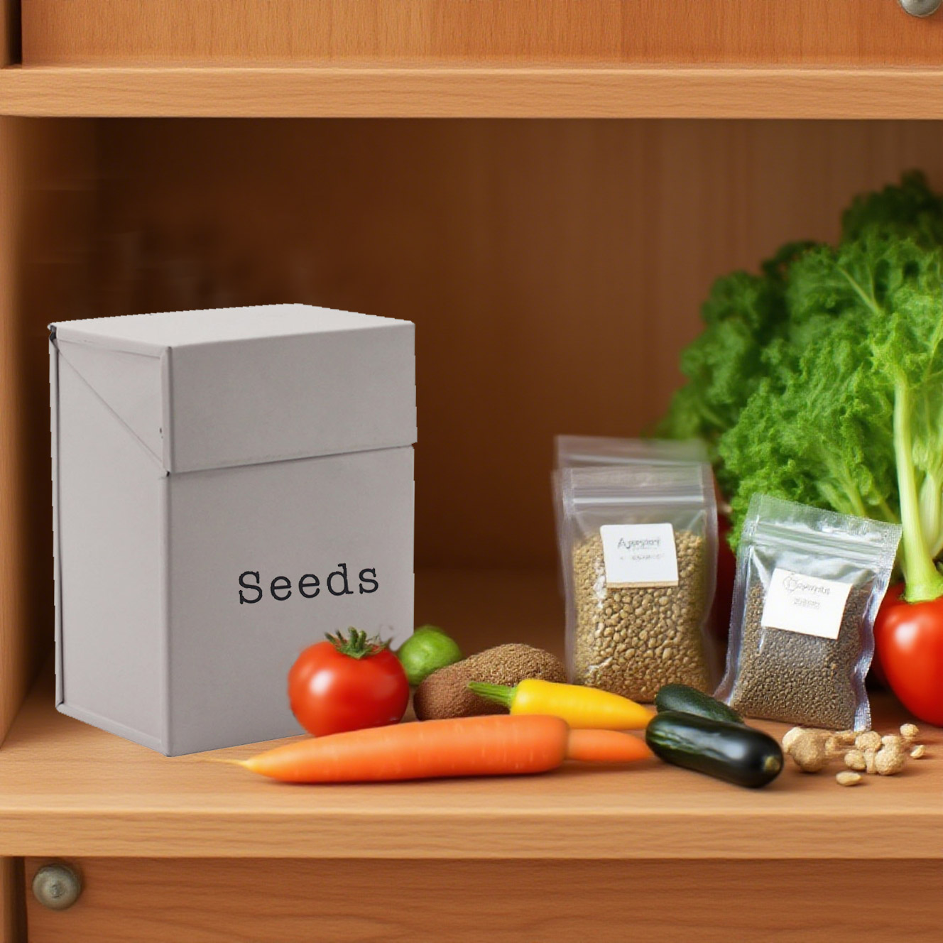 Metal Seed Storage Box – Durable, Airtight & Organized Seed Keeper for Gardeners