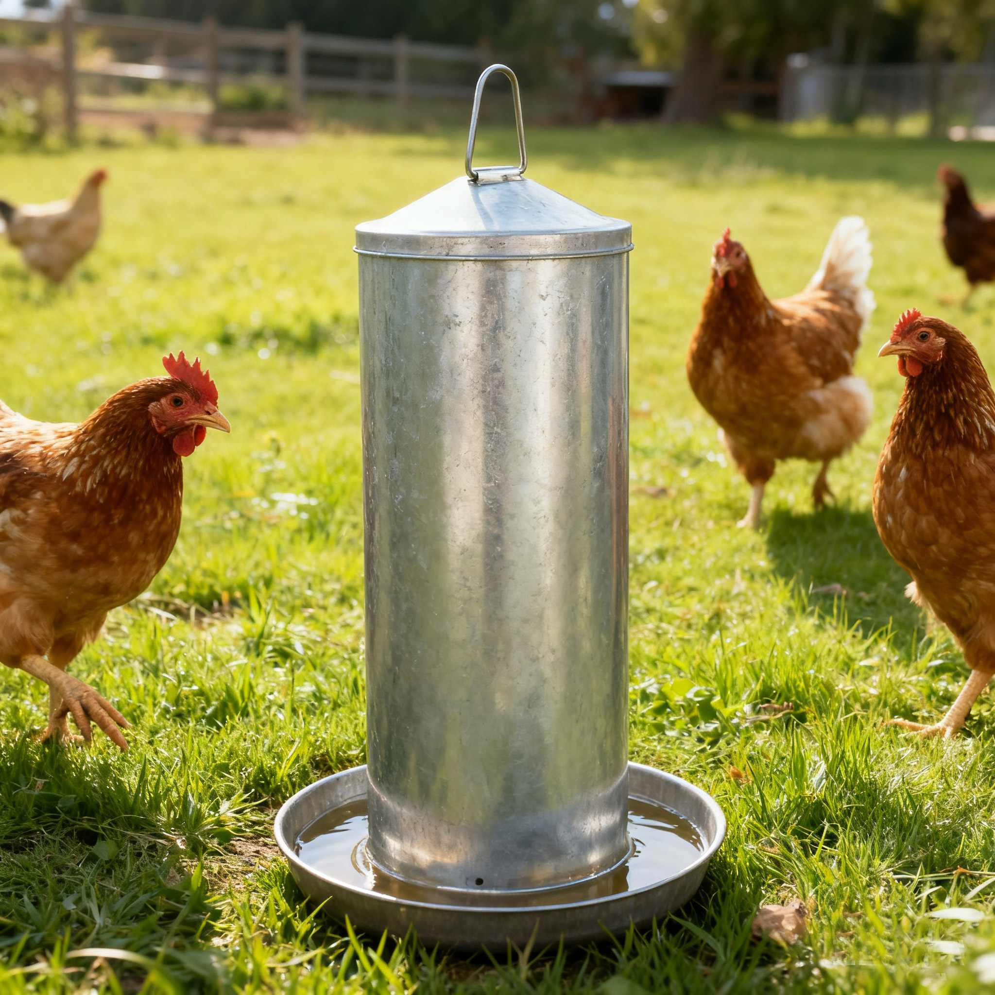 Durable Galvanized Poultry Drinkers — Reliable Water Supply for Healthy Livestock