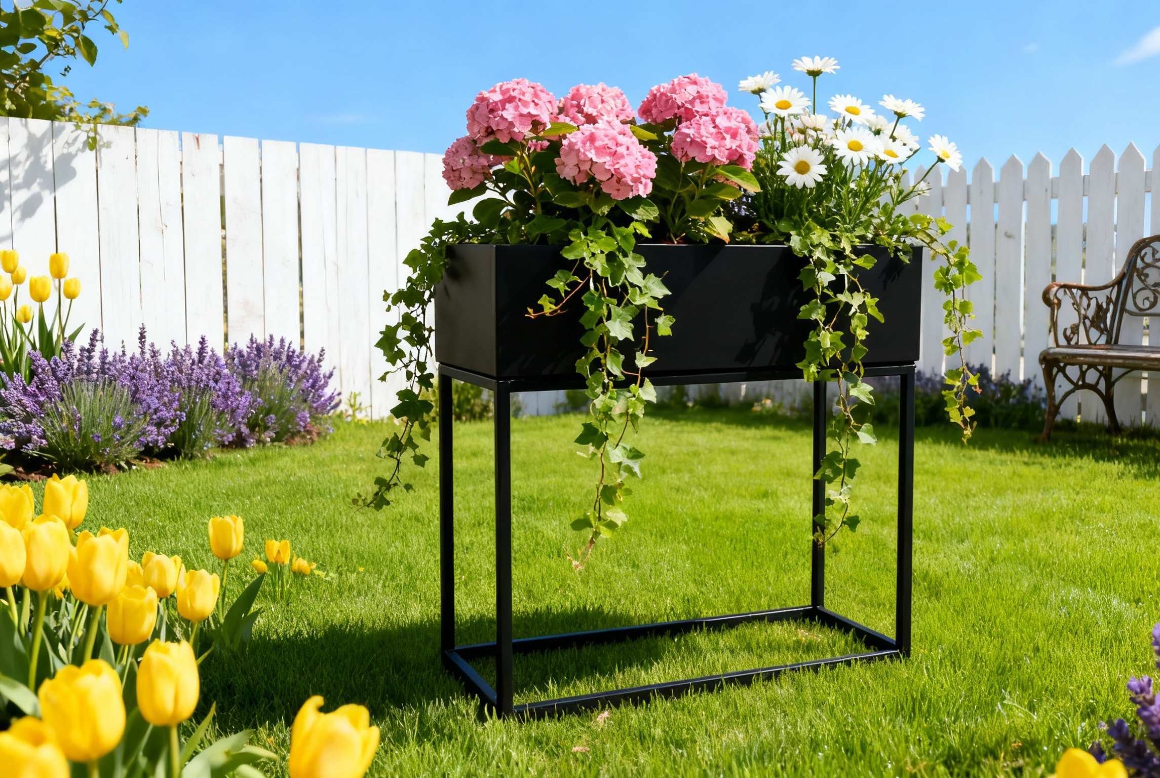 Transform Your Outdoor Space with a Modern Metal Elevated Garden Planter Box