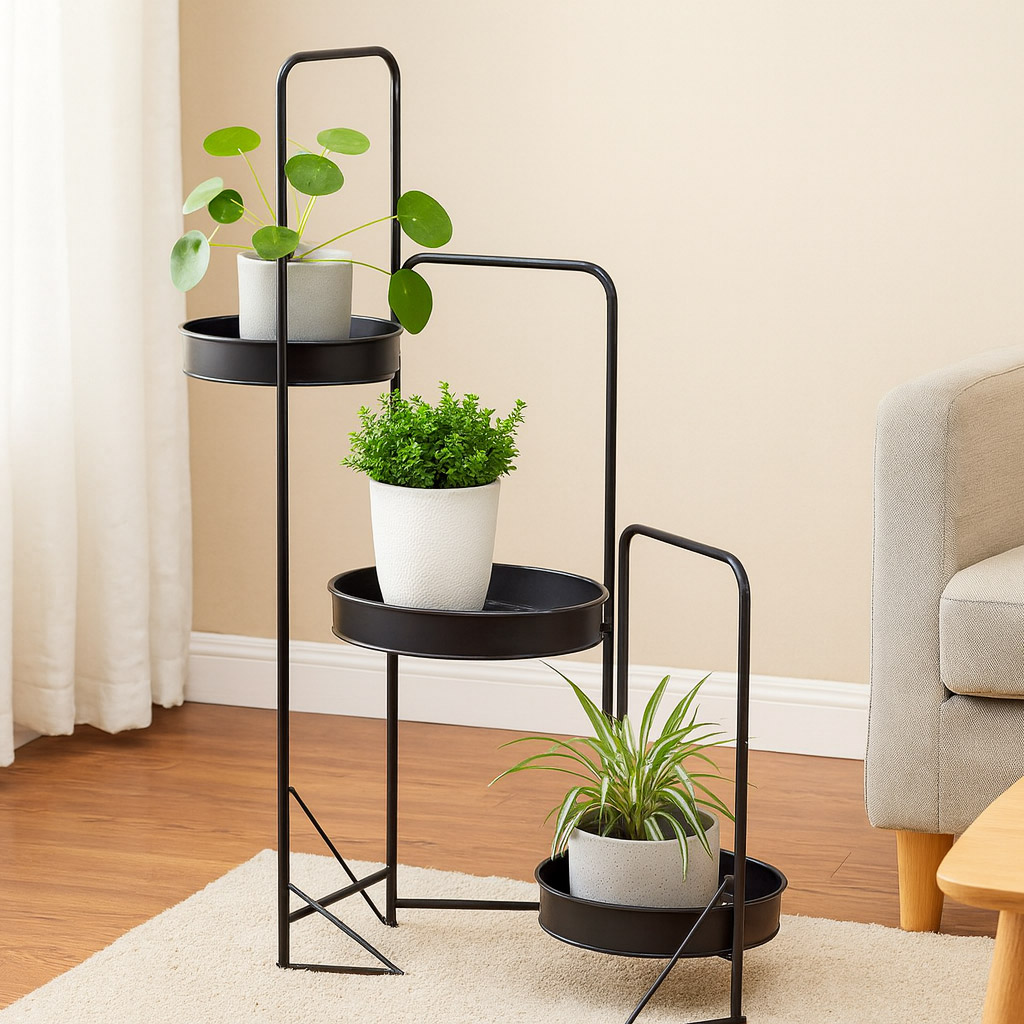 Elevate Your Green Space: The Modern Metal Plant Stand That Redefines Indoor Gardening