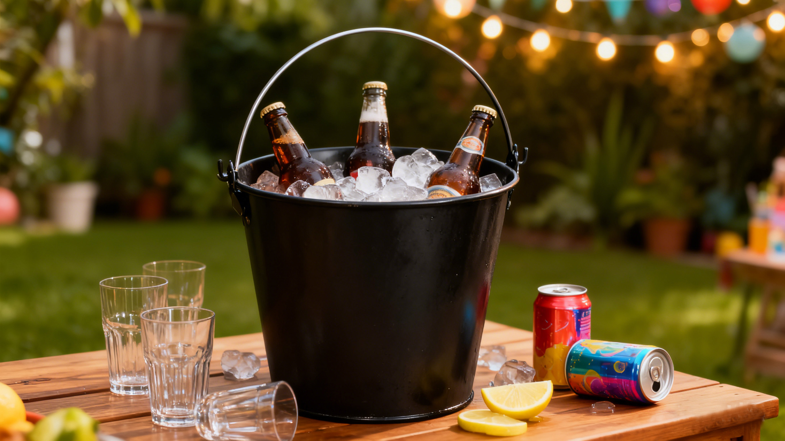 Chill in Style: The Durable Galvanized Metal Ice Bucket with Built-in Bottle Opener