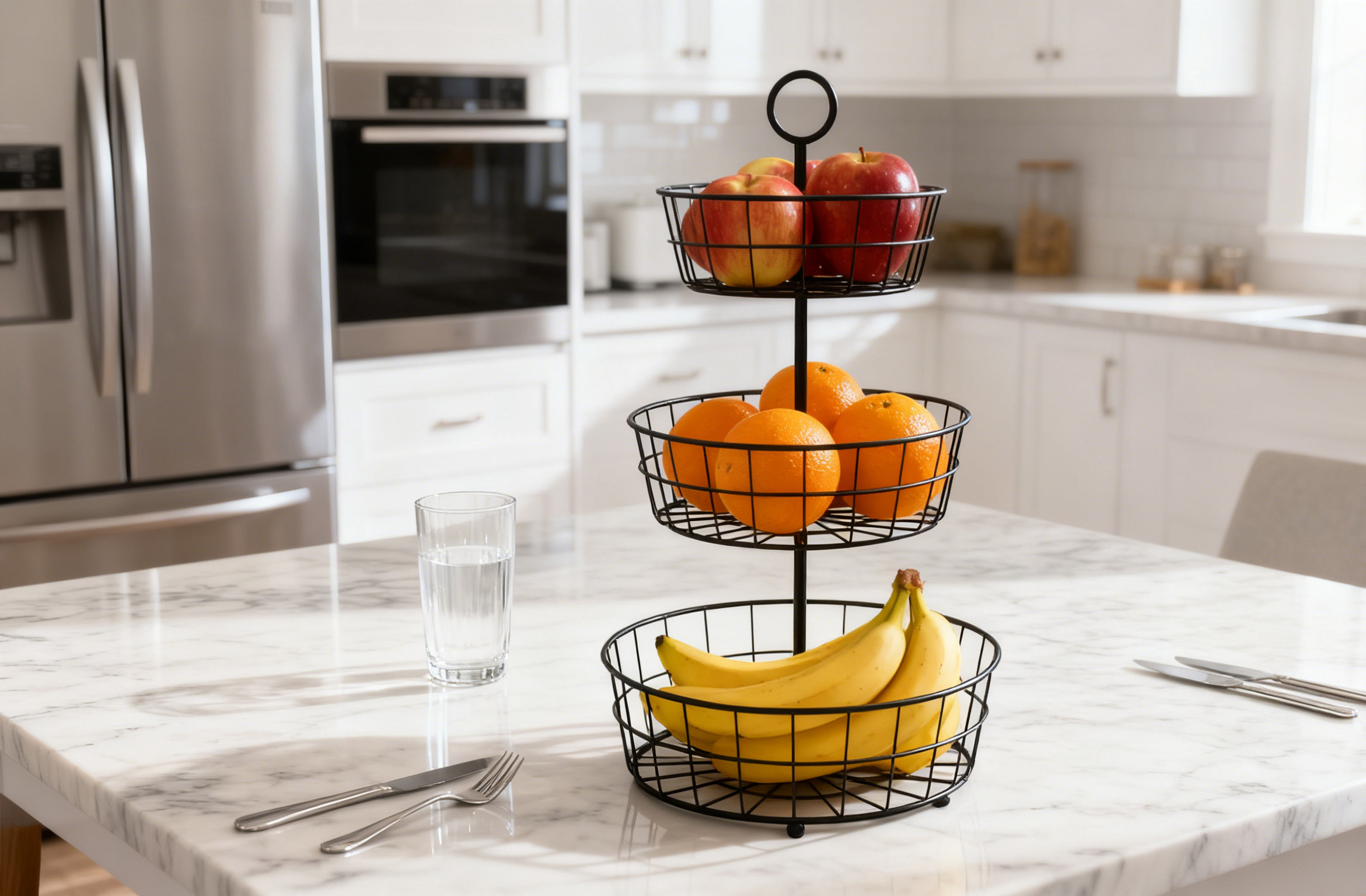 How a 3‑Tier Metal Wire Basket Stand Transforms Kitchen Storage and Style
