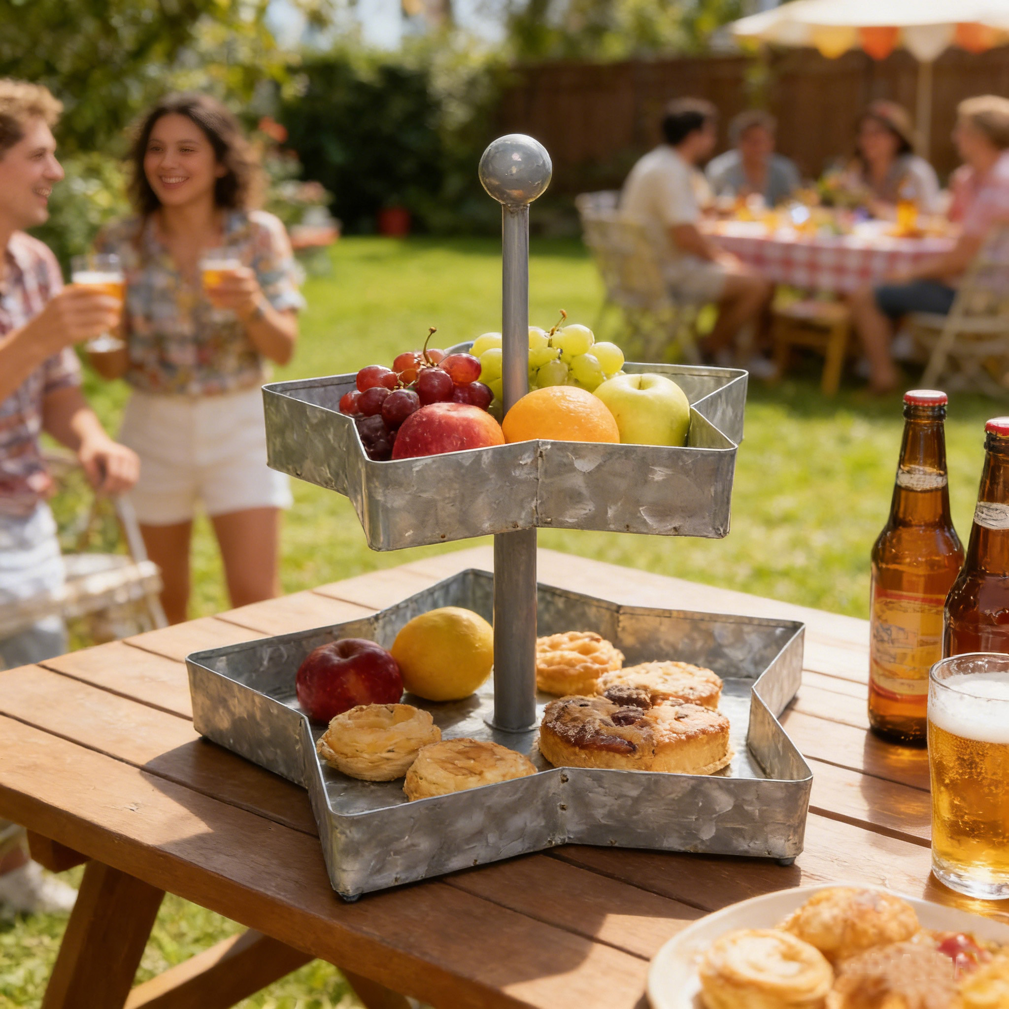 The Beauty and Durability of Galvanized Metal Tiered Trays: Why Wholesalers and Retailers Love Them