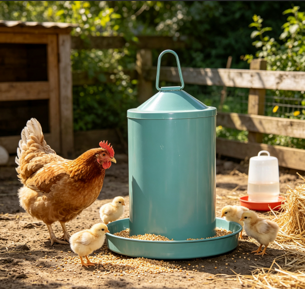 Sturdy Painted Metal Chicken Feeder: A Practical Farm Essential Gaining Traction Among Backyard Poultry Keepers Worldwide