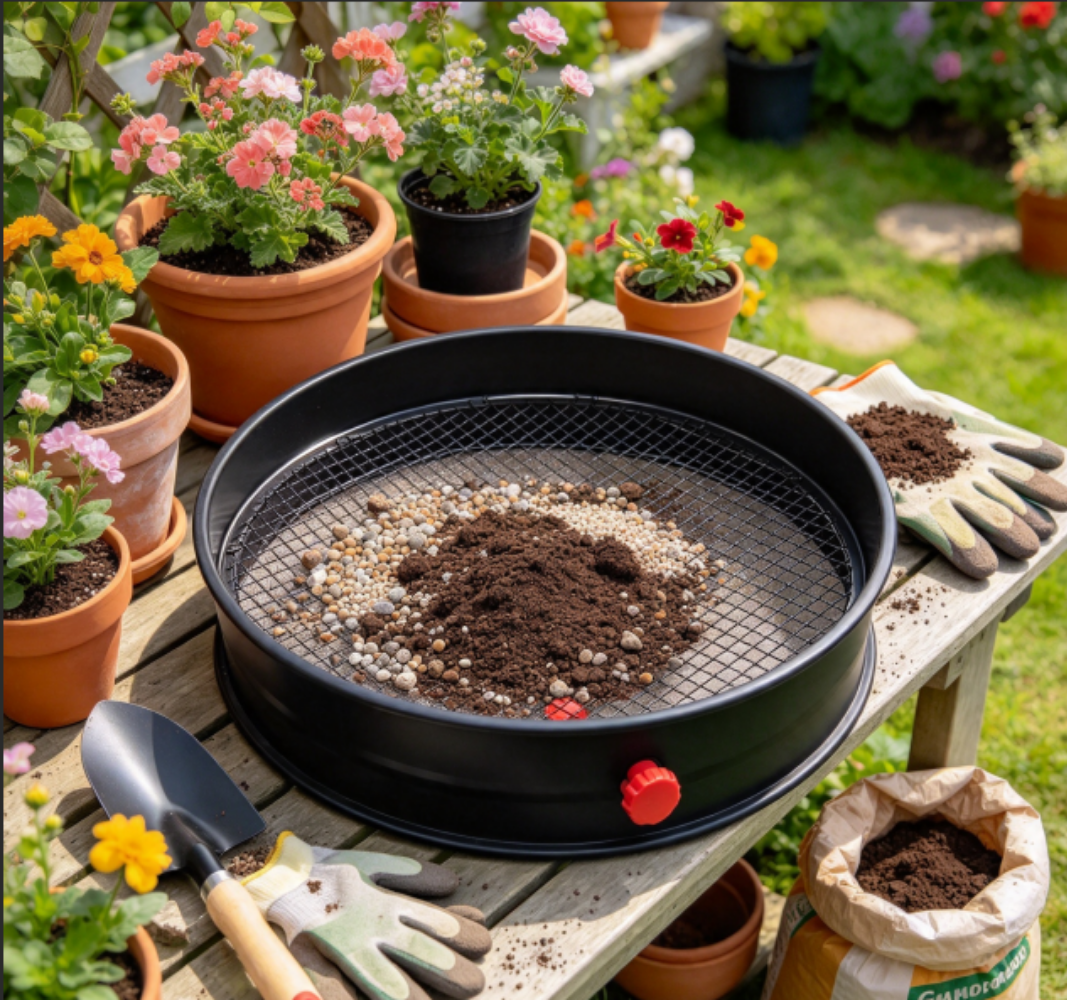 Black Metal Soil Sieve: The Essential Garden Tool for Cleaner Soil, Healthier Plants & Better Planting Results